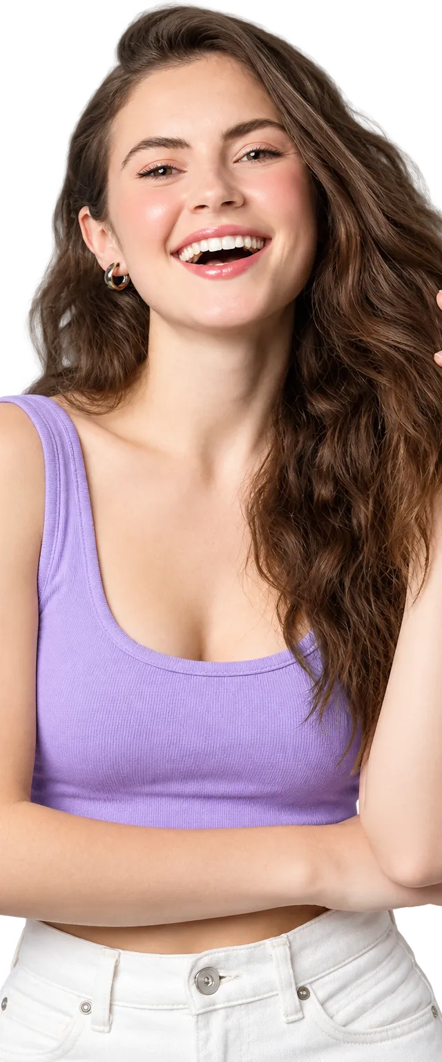 Modela Solveé usando skincare premium